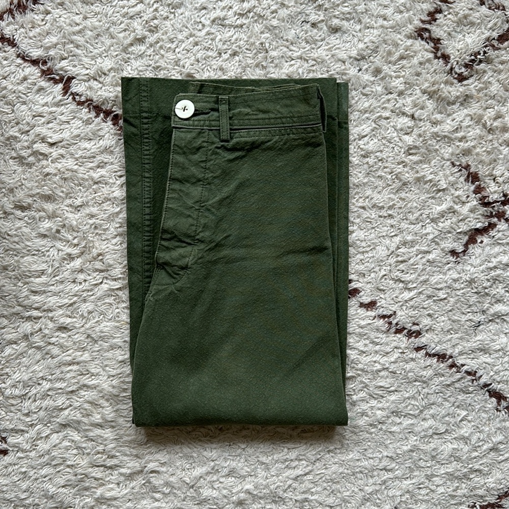 Jesse Kamm Green Wide-Leg Pants - Picture 2 of 9